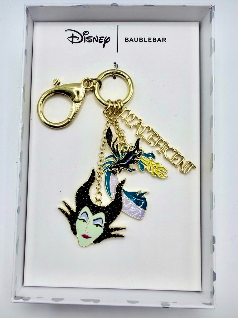NEW BaubleBar Disney Maleficent villains Sleeping Beauty keychain bag charm